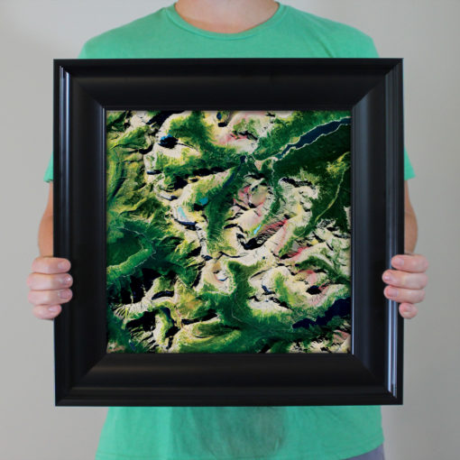 Glacier National Park Satellite Art by City Prints - Image 4