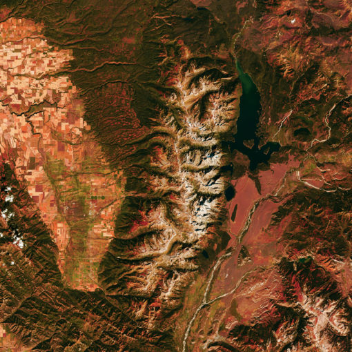 Grand Teton National Park Satellite Art by City Prints