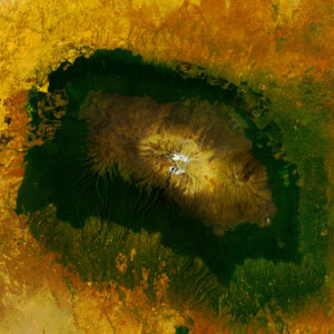 Mount Kilimanjaro Satellite Art by City Prints