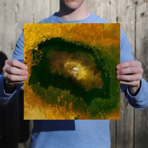 Mount Kilimanjaro Satellite Art by City Prints - Image 2