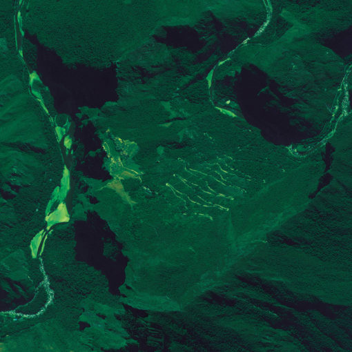 Machu Picchu Satellite Art by City Prints
