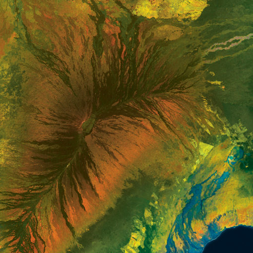 Mauna Loa Satellite Art by City Prints