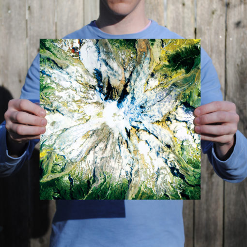 Mount Rainier Satellite Art by City Prints - Image 2