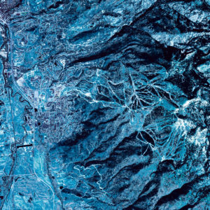Steamboat Springs, Colorado Satellite Art by City Prints