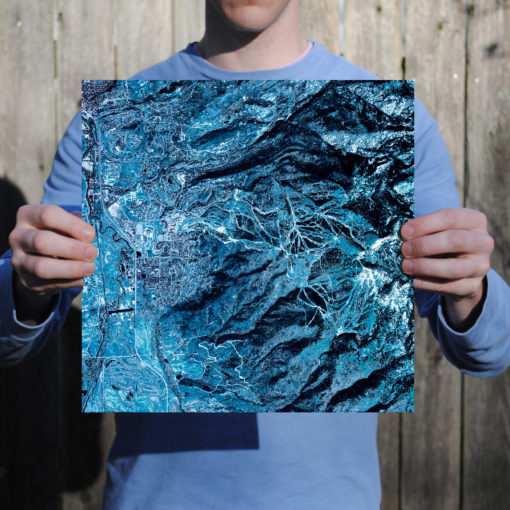Steamboat Springs, Colorado Satellite Art by City Prints - Image 2