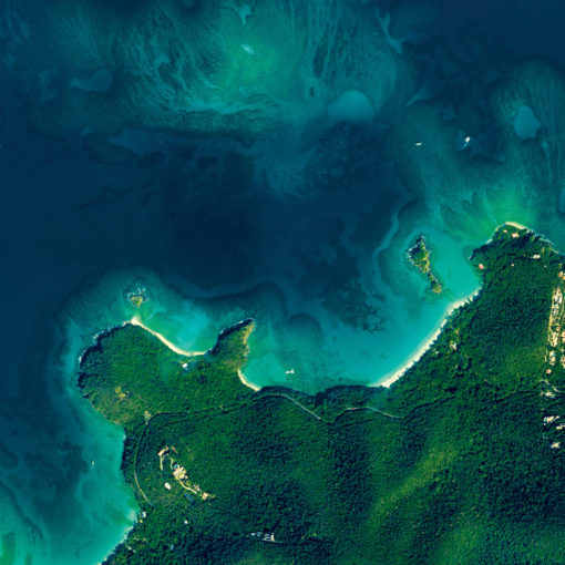Trunk Bay National Park Satellite Art by City Prints