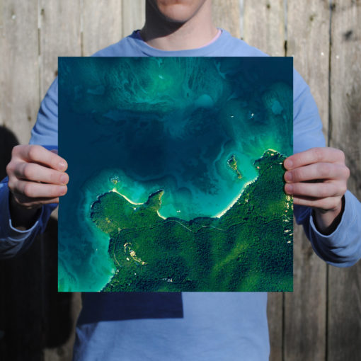 Trunk Bay National Park Satellite Art by City Prints - Image 2