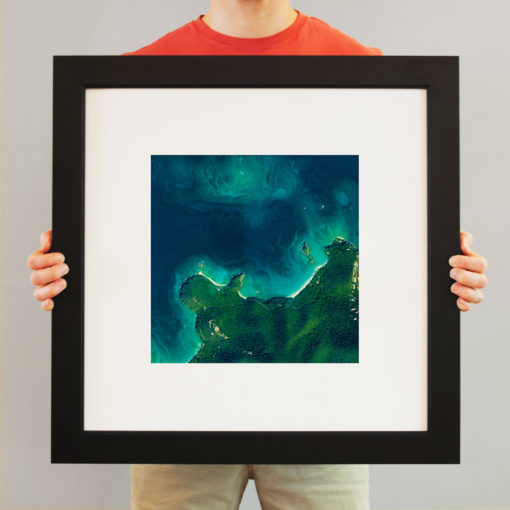 Trunk Bay National Park Satellite Art by City Prints - Image 3