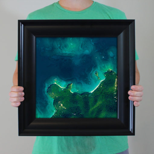 Trunk Bay National Park Satellite Art by City Prints - Image 4