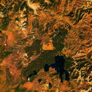 Yellowstone National Park Satellite Art by City Prints