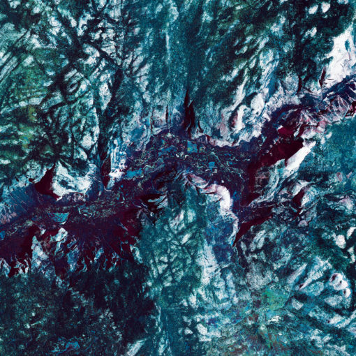 Yosemite National Park Satellite Art by City Prints