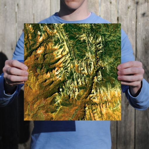 Zion National Park Satellite Art by City Prints - Image 2