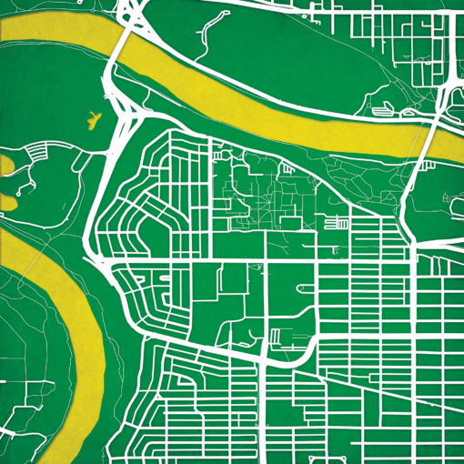 University of Alberta Campus Map Art by City Prints