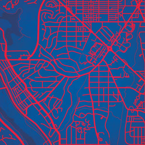 American University Campus Map Art by City Prints
