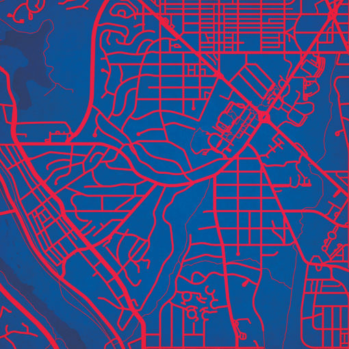 American University Campus Map Art by City Prints