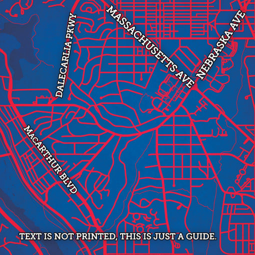 American University Campus Map Art by City Prints - Image 2