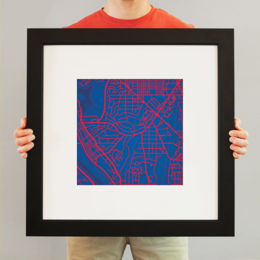 American University Campus Map Art by City Prints - Image 4