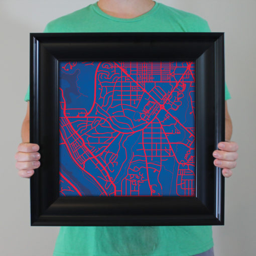 American University Campus Map Art by City Prints - Image 5