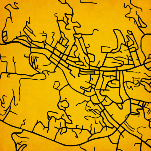 Appalachian State University Campus Map Art by City Prints