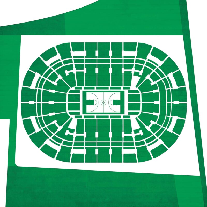 TD Garden Map Art by City Prints - The Map Shop