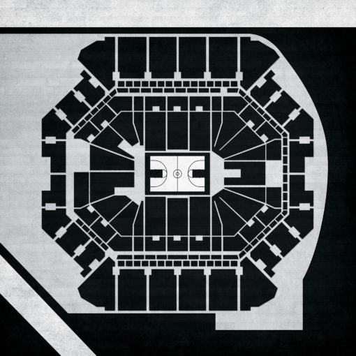Barclays Center Map Art by City Prints