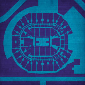 Spectrum Center Map Art by City Prints