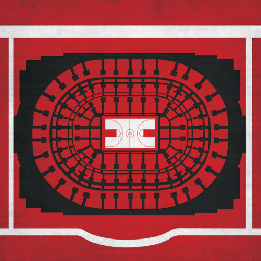 United Center Map Art by City Prints