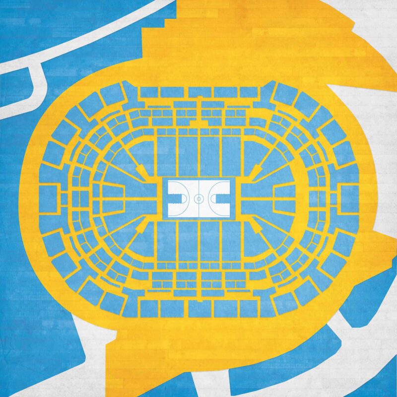 Pepsi Center Map Art by City Prints - The Map Shop