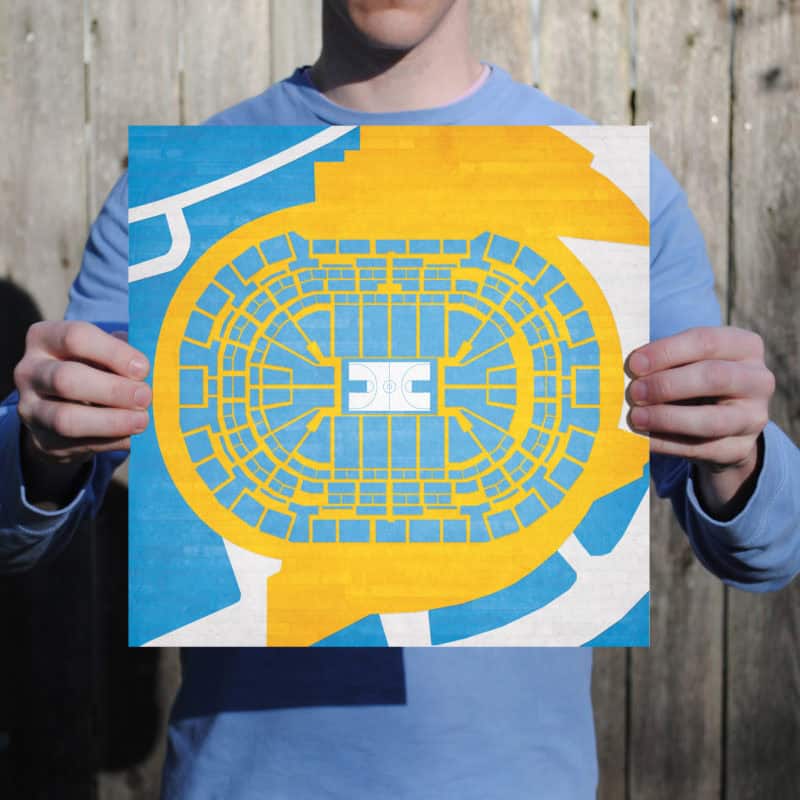 Pepsi Center Map Art by City Prints - The Map Shop