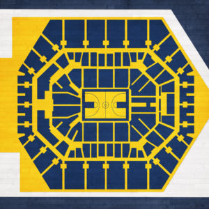 Bankers Life Fieldhouse Map Art by City Prints