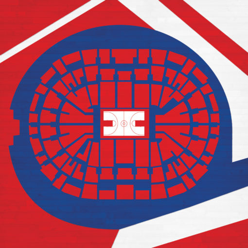 Staples Center Map Art by City Prints