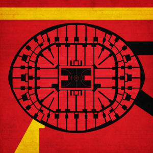 American Airlines Arena Map Art by City Prints