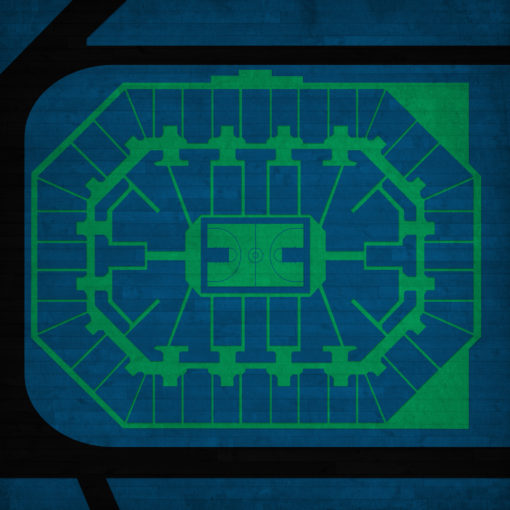 Target Center Map Art by City Prints