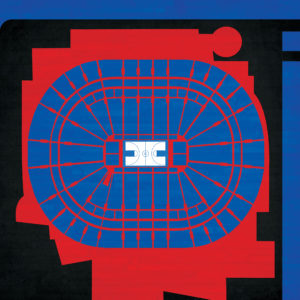 Wells Fargo Center Map Art by City Prints