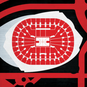 Moda Center Map Art by City Prints