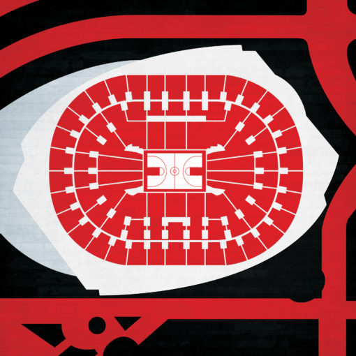 Moda Center Map Art by City Prints