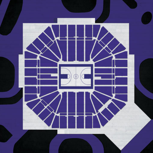 Sleep Train Arena Map Art by City Prints