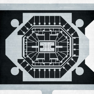 AT&T Center Map Art by City Prints