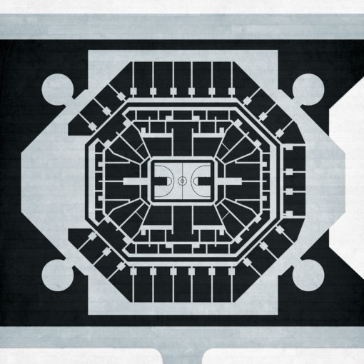 AT&T Center Map Art by City Prints