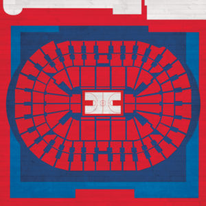 Verizon Center Map Art by City Prints