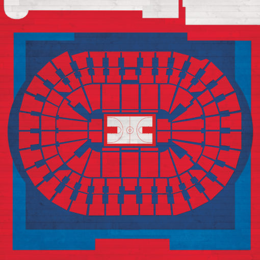 Verizon Center Map Art by City Prints