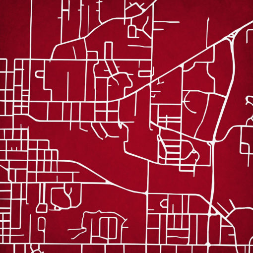 Arkansas State University Campus Map Art by City Prints