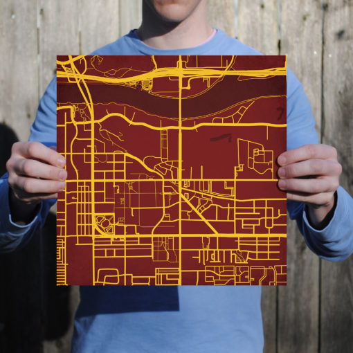 Arizona State University Campus Map Art by City Prints - Image 3