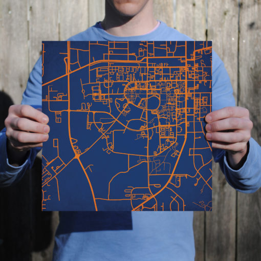 Auburn University Campus Map Art by City Prints - Image 3