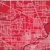 Ball State University Campus Map Art by City Prints