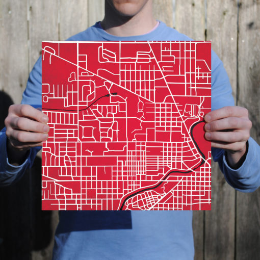 Ball State University Campus Map Art by City Prints - Image 3