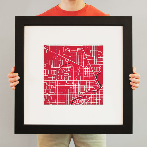 Ball State University Campus Map Art by City Prints - Image 4