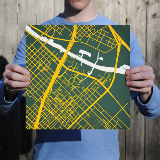 Baylor University Campus Map Art by City Prints - Image 3