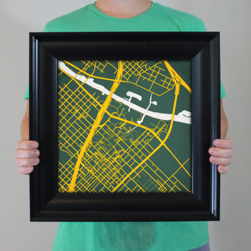 Baylor University Campus Map Art by City Prints - Image 5