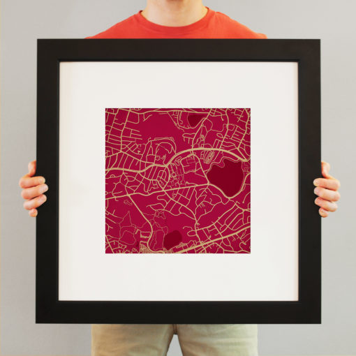 Boston College Campus Map Art by City Prints - Image 4